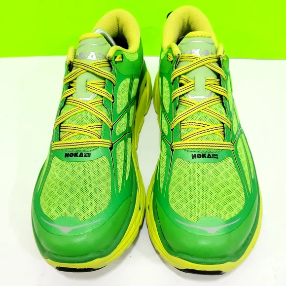 Hoka Men's Green and Yellow Running Shoes - Picture 3 of 11